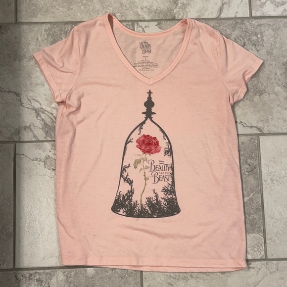 Light pink Beauty and the Beast women’s t-shirt - Picture 1 of 1